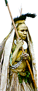 [Old Kukukuku woman in barkcloth cape: 17k]