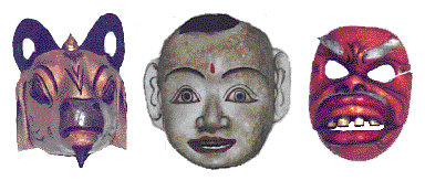 [3 Balinese masks: 30k]