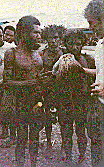 [Baliem Valley man wearing phallocrypt made from a flashlight: 34k]